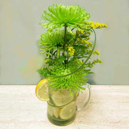 Flower Bouquet In Beer Mug