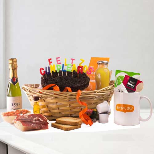- Send Birthday Breakfast Gift Basket to Spain