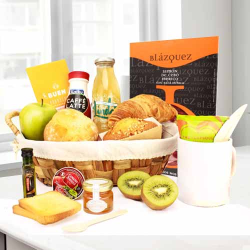 Birthday BreakFast Hamper-Send Breakfast Gift Basket to Barcelona