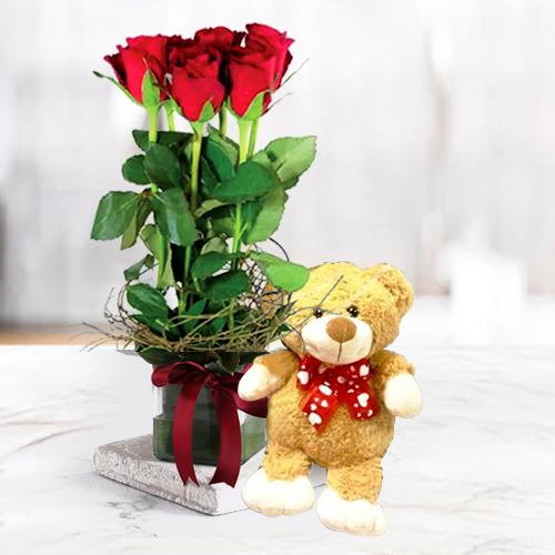 Roses  With Teddy