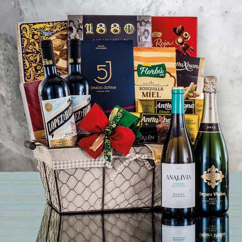 Merry Moments Gourmet Treats-Holiday Wine & Gourmet Baskets For Colleagues