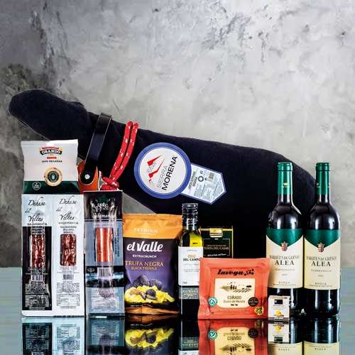Spanish Ham Gourmet Gift Box-Luxury Ham And Wine Gift Hampers For Christmas