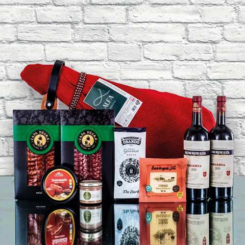 Christmas Ham Gourmet Gift Set-Send Holiday Wine Gift Basket With Gourmet Delicacies