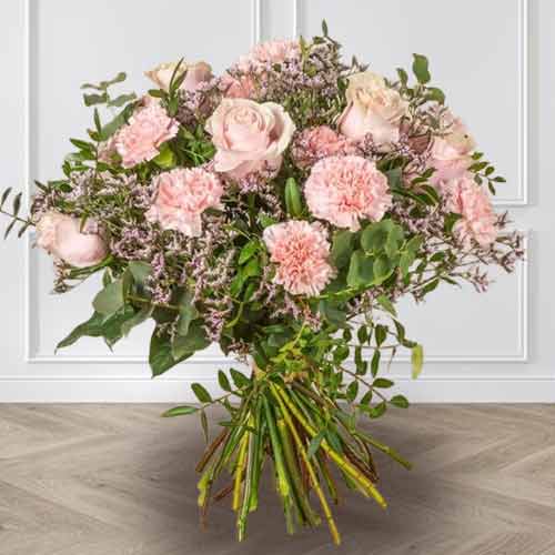 Pink Rose And Carnation