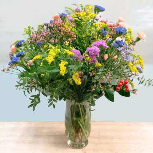 Assorted Flowers In Vase