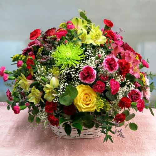 Cheerful Multicolored Floral Centerpiece