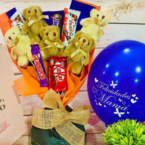 - Birthday Chocolate Teddy Bouquet