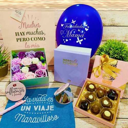 - Mother's Day Chocolate & Soap Flowers Gift Set