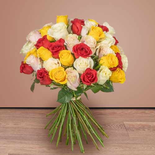 - 50 Mixed Roses For Valentine’s Day