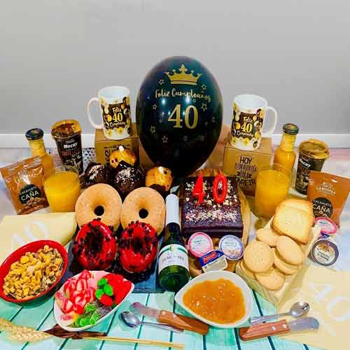 Happy 40th Birthday Breakfast Tray