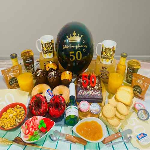 Happy 50th Birthday Breakfast Tray