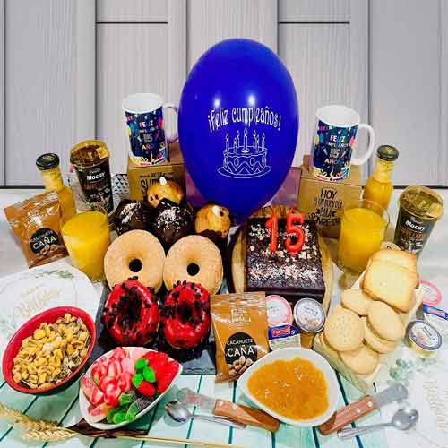 Happy 15th Birtday Breakfast Tray