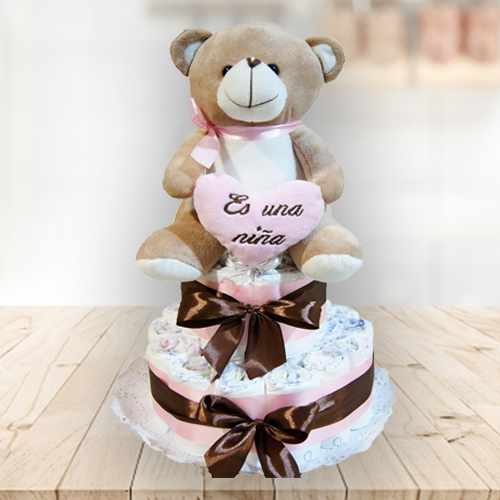 Baby Girl Diaper Cake Gift