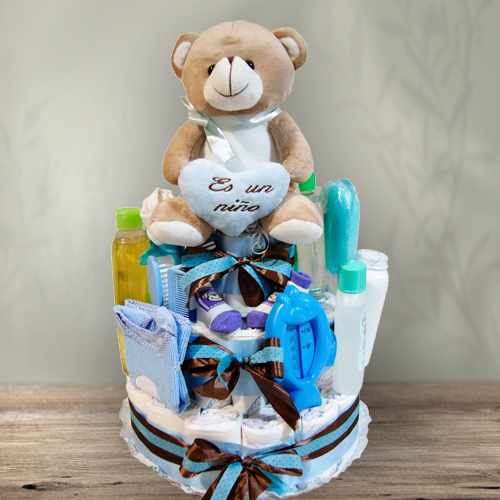 Deluxe Baby Boy Diaper Cake