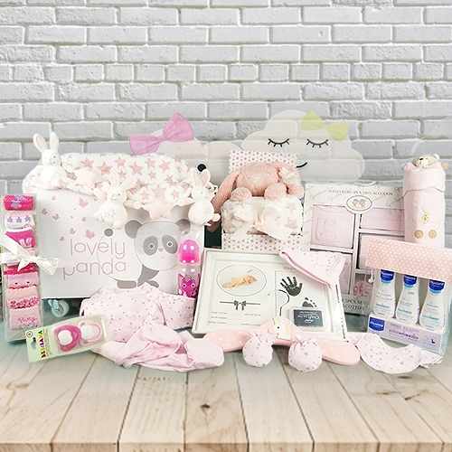 Pink Teddy Bear Baby Drawer Gift Set – Premium Newborn Girl Collection
