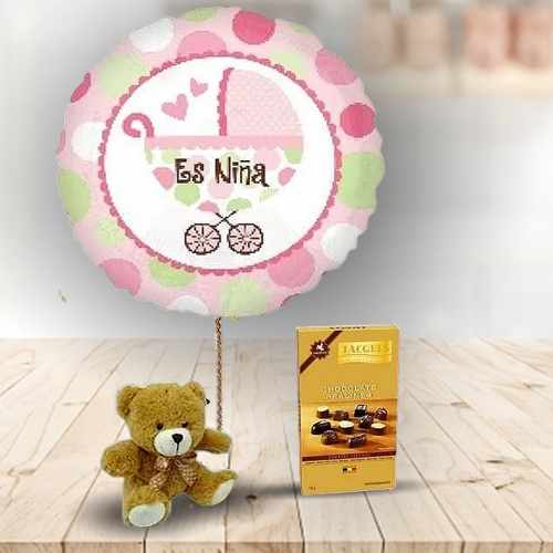 Blessed Baby Girl Balloon Gift