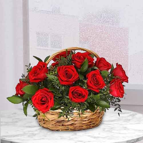 12 Rose Basket