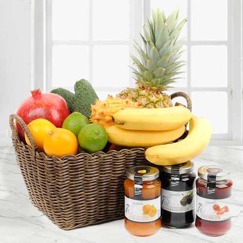 Fruits Basket With Jam