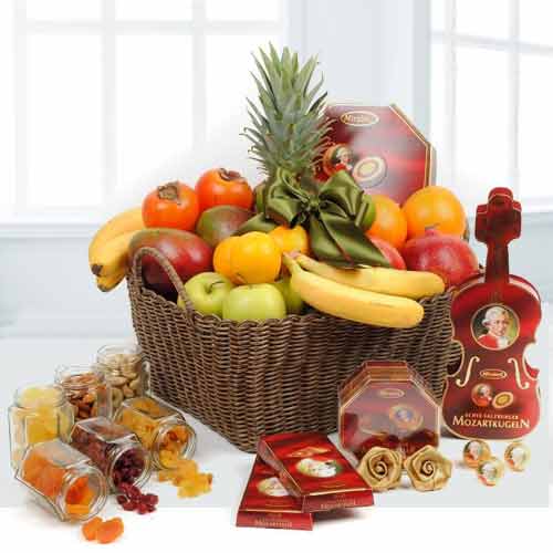 Fruit And Mozart Sweet Basket