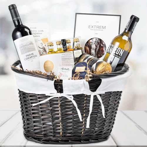 Basket For Gourmets And Sybarites-50th Anniversary Gift Ideas For Parents