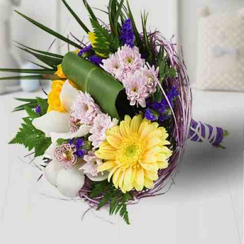 Mixed Colour Flower Bouquet-Bouquet Flowers Mothers Day