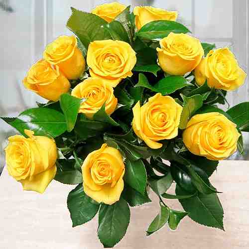 Dozen Yellow Rose Bouquet